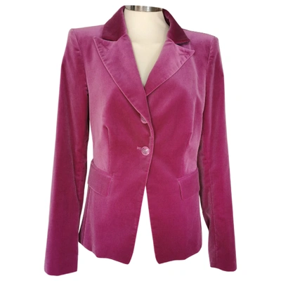 Pre-owned Pinko Velvet Blazer In Pink