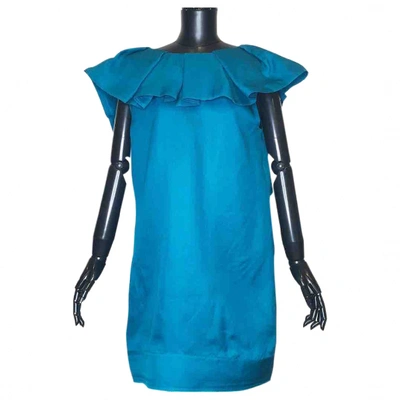 Pre-owned Lanvin Blue Silk Dress