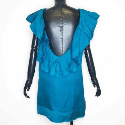 Pre-owned Lanvin Blue Silk Dress