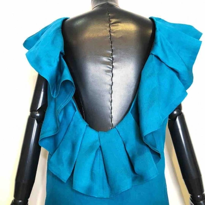 Pre-owned Lanvin Blue Silk Dress