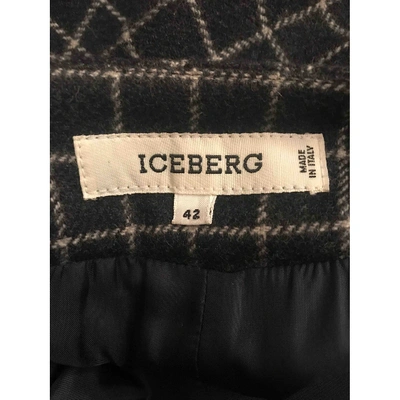 Pre-owned Iceberg Wool Maxi Skirt In Grey