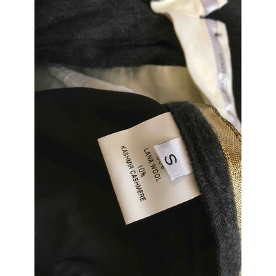 Pre-owned Golden Goose Wool Trousers In Anthracite