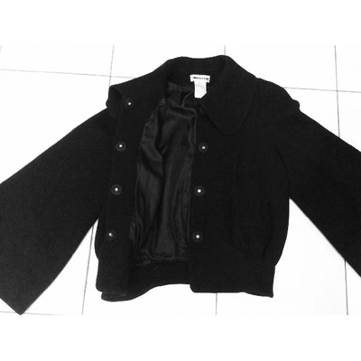 Pre-owned Sonia Rykiel Black Wool Leather Jacket