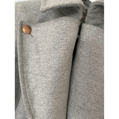 Pre-owned Alexander Mcqueen Wool Coat In Grey