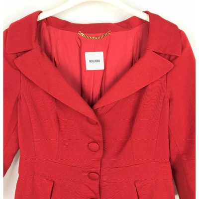 Pre-owned Moschino Coat In Red