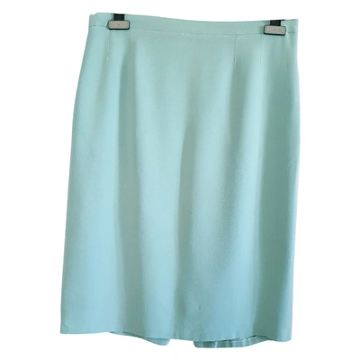 Pre-owned Balmain Mid-length Skirt In Green