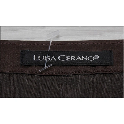 Pre-owned Luisa Cerano Brown Silk Dress