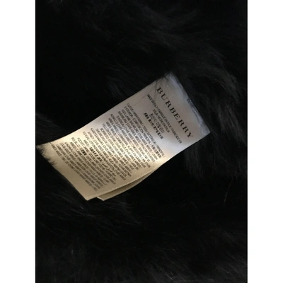 Pre-owned Burberry Black Shearling Coat