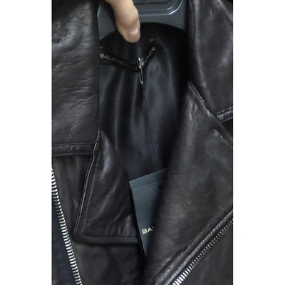 Pre-owned Balenciaga Black Leather Leather Jackets