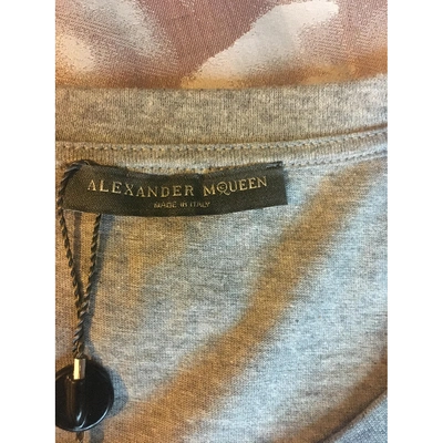 Pre-owned Alexander Mcqueen Grey Cotton Top