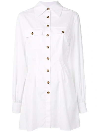 Shop Anna Quan Niko Mini Shirt Dress In White