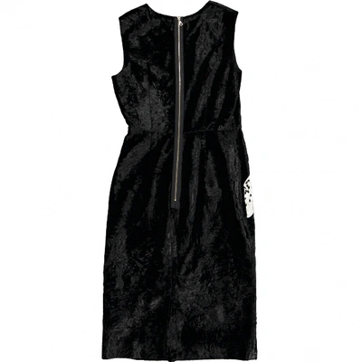 Pre-owned Erdem Velvet Mid-length Dress In Black