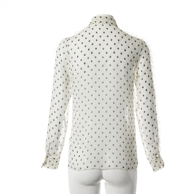 Pre-owned Giambattista Valli Silk Shirt In White