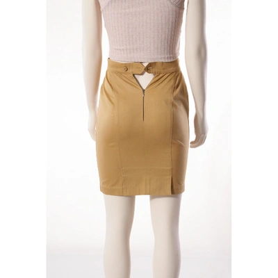 Pre-owned Alaïa Mini Skirt In Khaki