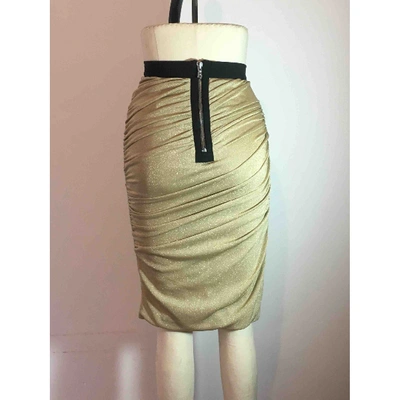 Pre-owned Dolce & Gabbana Gold Skirt