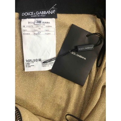 Pre-owned Dolce & Gabbana Gold Skirt