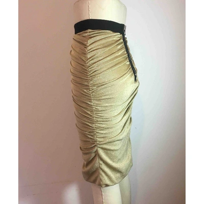 Pre-owned Dolce & Gabbana Gold Skirt