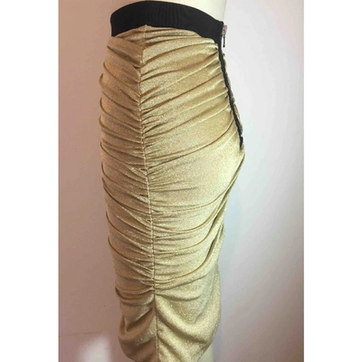 Pre-owned Dolce & Gabbana Gold Skirt