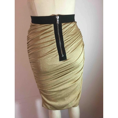 Pre-owned Dolce & Gabbana Gold Skirt