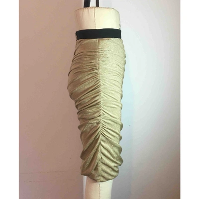 Pre-owned Dolce & Gabbana Gold Skirt