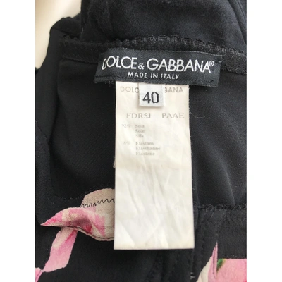 Pre-owned Dolce & Gabbana Silk Mini Dress In Black