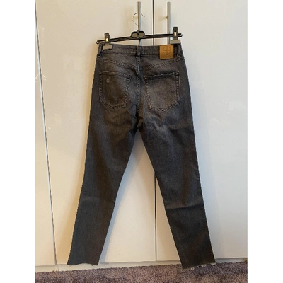 Pre-owned Anine Bing Spring Summer 2019 Anthracite Cotton - Elasthane Jeans