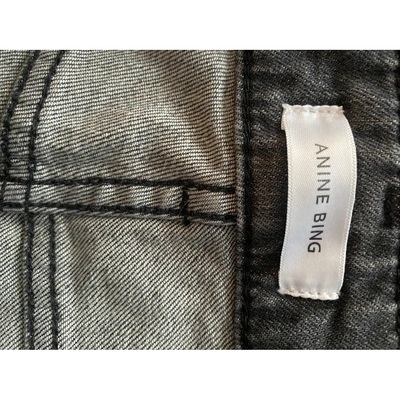 Pre-owned Anine Bing Spring Summer 2019 Anthracite Cotton - Elasthane Jeans