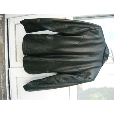 Pre-owned Alaïa Leather Short Vest In Black
