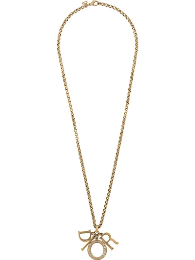 Pre-owned Dior 1990s  Lady  Necklace In Gold