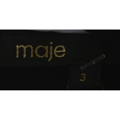 Pre-owned Maje Black Silk Dress