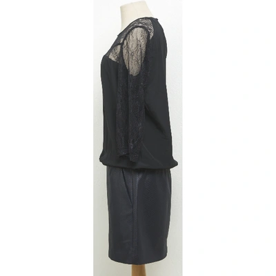 Pre-owned Maje Black Silk Dress