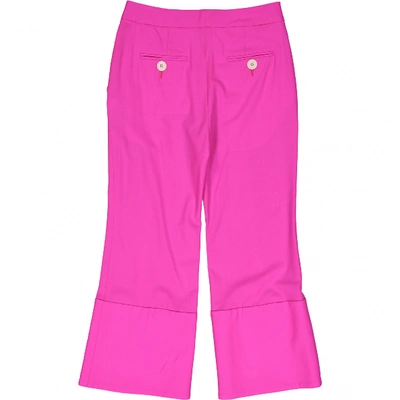 Pre-owned Eudon Choi Wool Trousers In Pink
