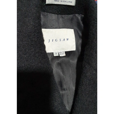 Pre-owned Jigsaw Wool Coat In Black