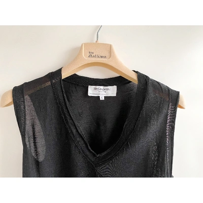 Pre-owned Saint Laurent Silk Vest In Black
