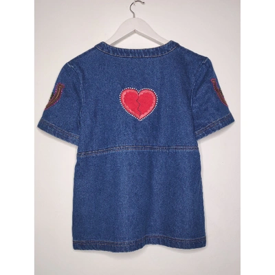 Pre-owned Manish Arora Navy Cotton  Top