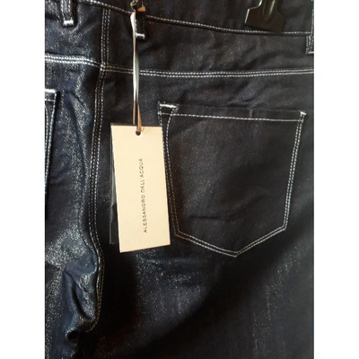 Pre-owned Alessandro Dell'acqua Straight Trousers In Blue