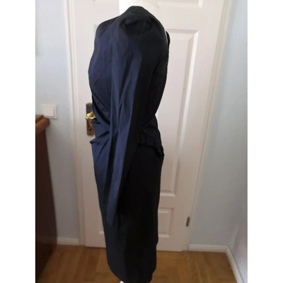 Pre-owned Talbot Runhof Mid-length Dress In Navy