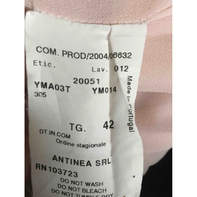 Pre-owned Armani Collezioni Linen Mid-length Dress In Pink