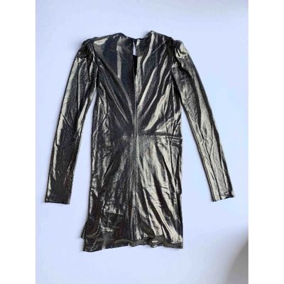 Pre-owned Saint Laurent Mid-length Dress In Metallic