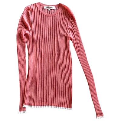 Pre-owned Diane Von Furstenberg Wool Top In Pink