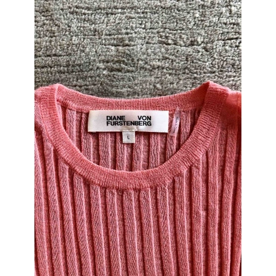 Pre-owned Diane Von Furstenberg Wool Top In Pink