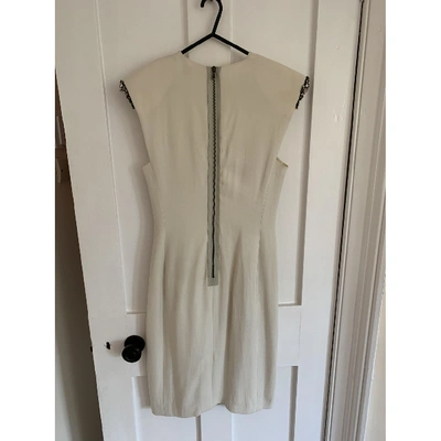 Pre-owned Lanvin Silk Mid-length Dress In White