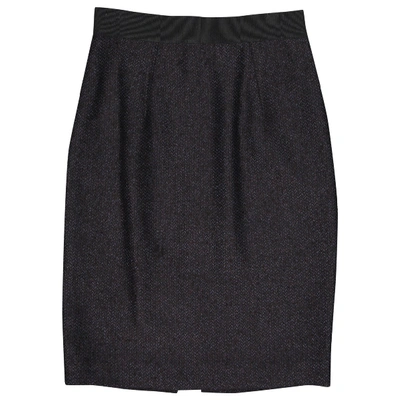 Pre-owned Giambattista Valli Linen Mid-length Skirt In Black