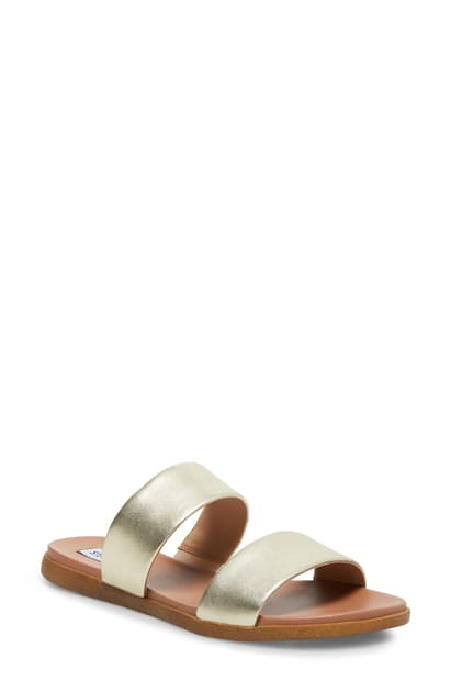 steve madden dual woven slide sandal