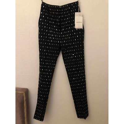 Pre-owned Valentino Black Spandex Trousers