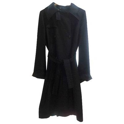 Pre-owned Gucci Trench Coat In Black