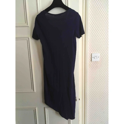 Pre-owned Bassike Mid-length Dress In Blue