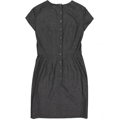 Pre-owned Azzaro Wool Mini Dress In Grey