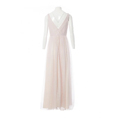 Pre-owned Monique Lhuillier Maxi Dress In Pink