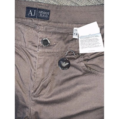 Pre-owned Armani Jeans Large Pants In Brown